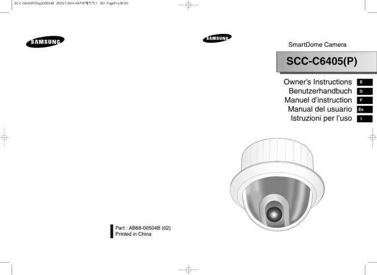 Samsung AB68-00504B Instruction manual Samsung AB68-00504B Instruction manual