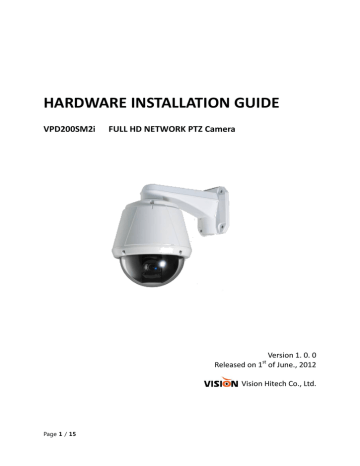 Vision Hi-Tech VPD200SM2i Installation guide | Manualzz