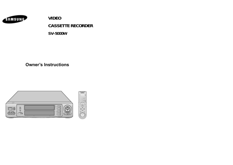 Samsung 5000W - SV - VCR Specifications Samsung 5000W - SV - VCR Specifications