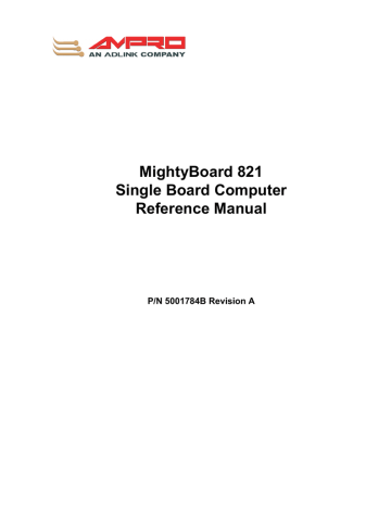 Ampro MightyBoard 821 Reference Manual | Manualzz Ampro MightyBoard 821 Reference Manual | Manualzz