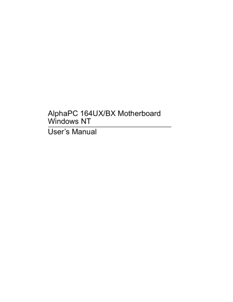 Samsung AlphaPC 164UX User`s manual Samsung AlphaPC 164UX User`s manual