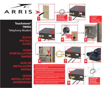 Arris TM902 Quick Install Guide | Manualzz