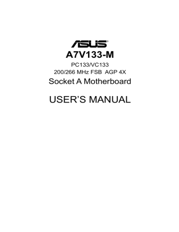 Asus 200/266 MHZ FSB AGP 4X User`s manual Asus 200/266 MHZ FSB AGP 4X User`s manual