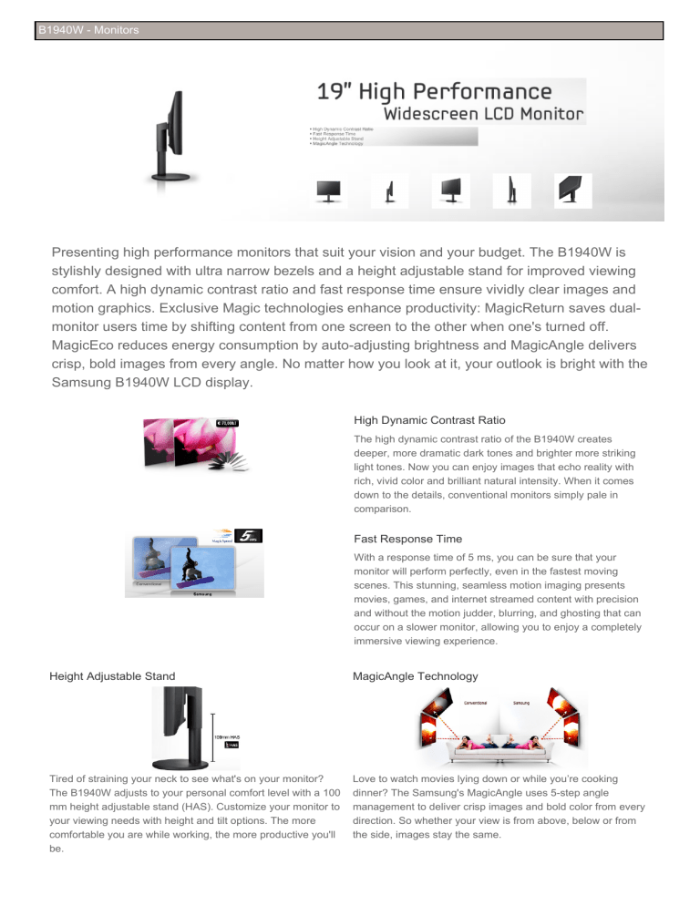 Samsung B1940W User manual Samsung B1940W User manual