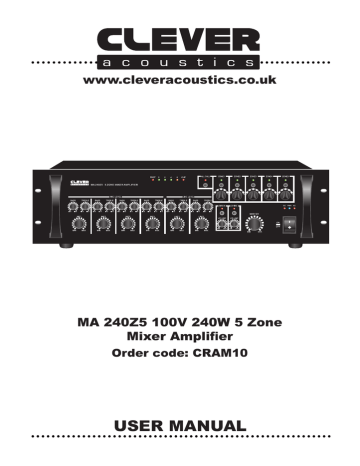 Clever Acoustics MA 240Z5 User manual | Manualzz