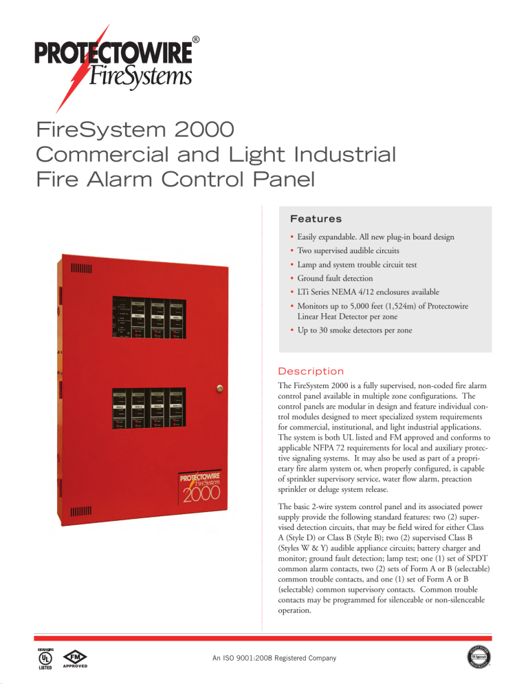 Protectowire 2000 FireSystem User manual Protectowire 2000 FireSystem User manual