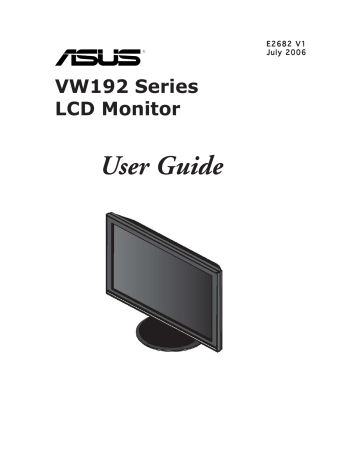 Asus VW19 User guide Asus VW19 User guide