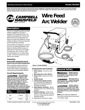 Campbell Hausfeld WG3020 Operating Instructions & Parts Manual | Manualzz