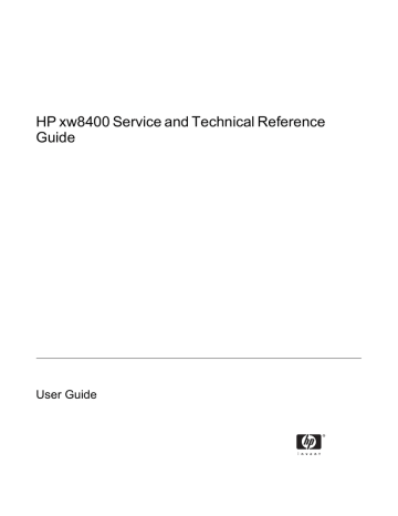 HP XW8400 User guide HP XW8400 User guide