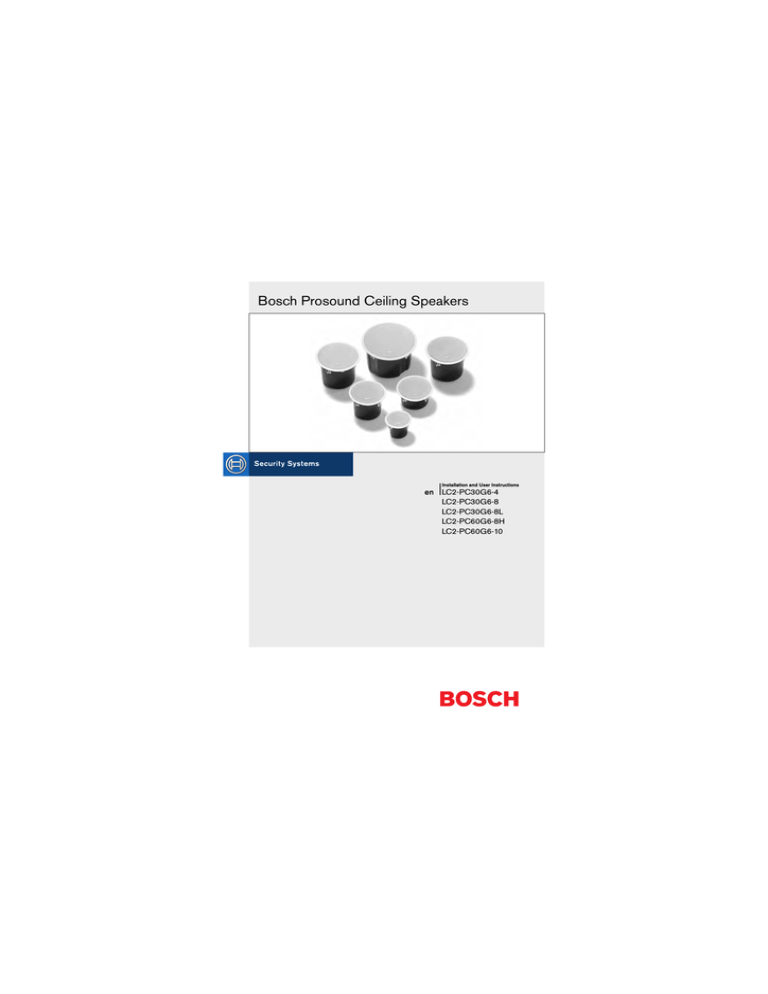 Bosch LC2-PC60G6-10 Product specifications Bosch LC2-PC60G6-10 Product specifications