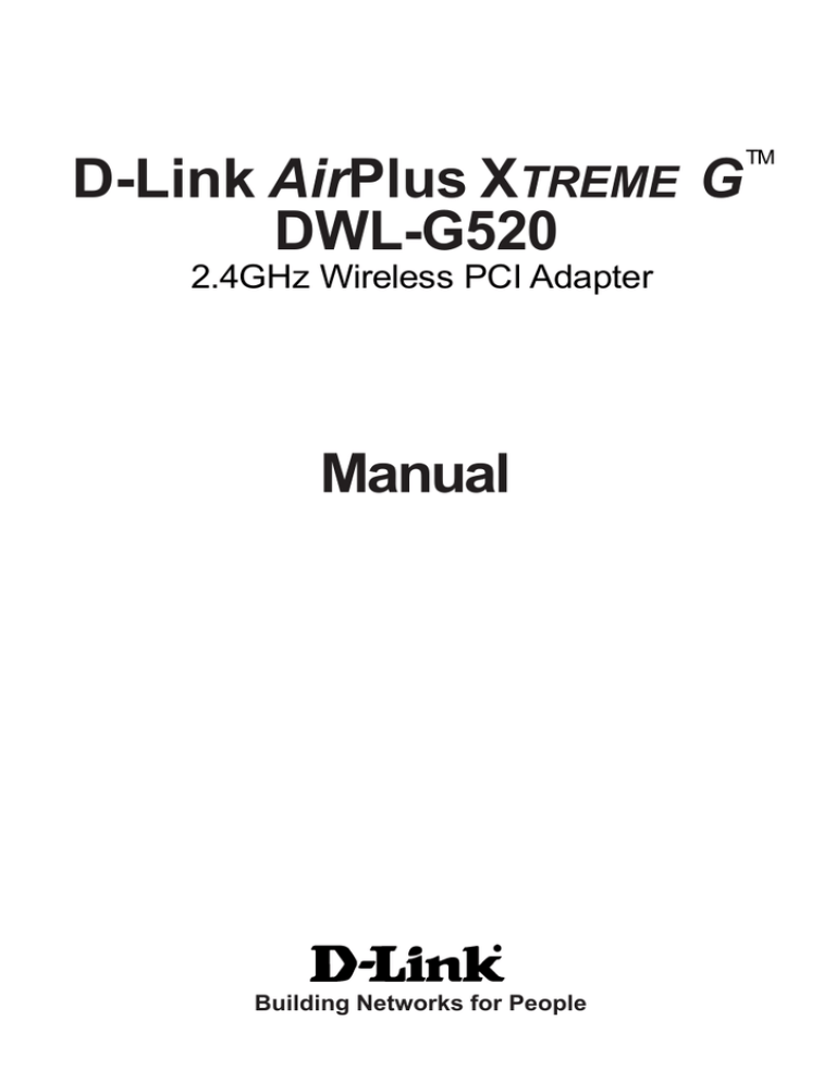 D-Link Air DWL-520 Specifications D-Link Air DWL-520 Specifications