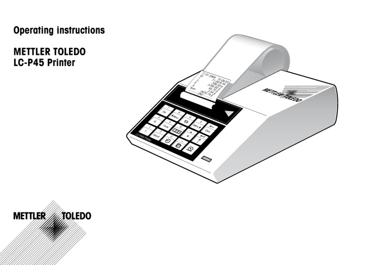 Mettler Toledo LJ16 User manual Mettler Toledo LJ16 User manual