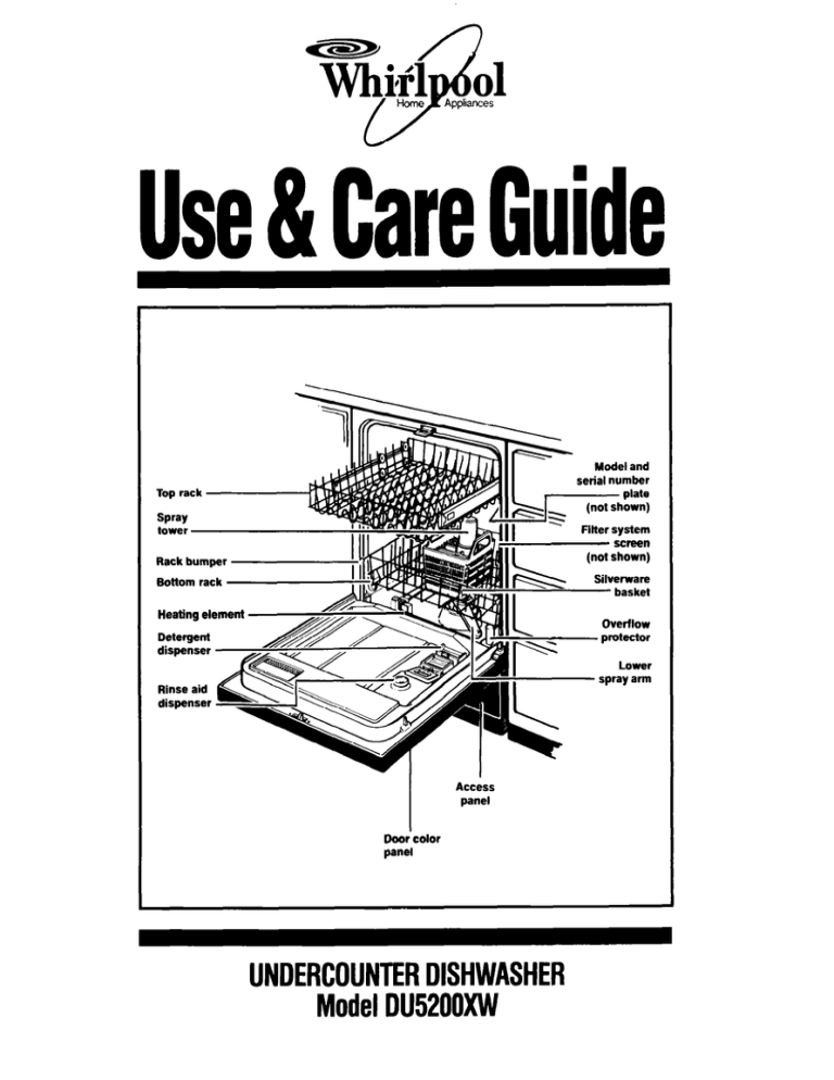 Whirlpool DU5200XW Operating instructions Whirlpool DU5200XW Operating instructions