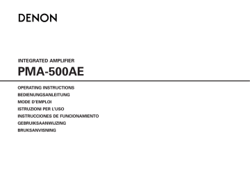 Denon PMA-500AE Operating instructions | Manualzz