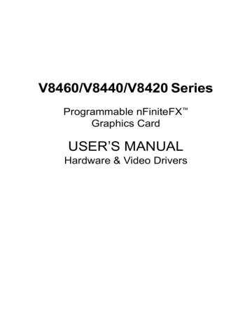 Asus V8420 Deluxe User`s manual Asus V8420 Deluxe User`s manual