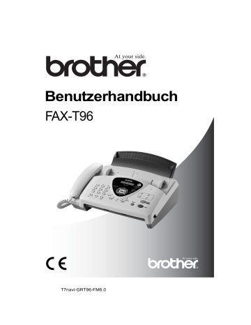 Brother FAX-T96 User manual Brother FAX-T96 User manual