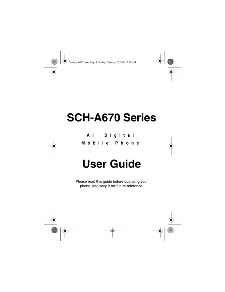 Samsung 670 User guide Samsung 670 User guide