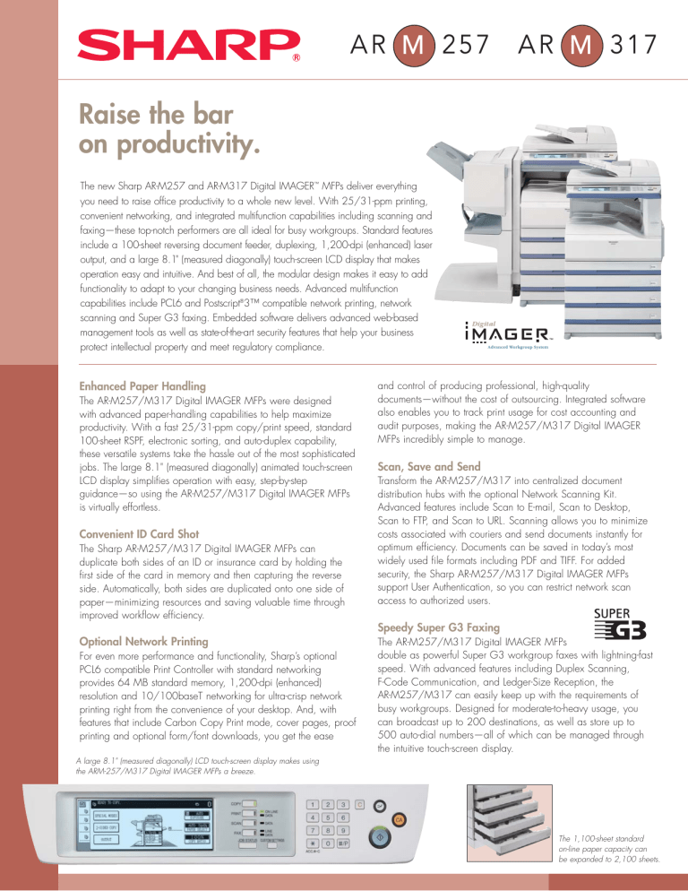 Sharp AR-M317 User manual Sharp AR-M317 User manual
