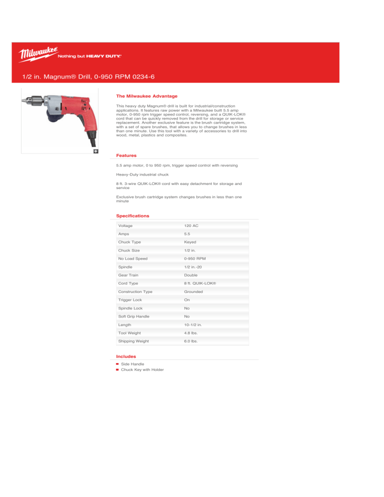 Milwaukee 0234-6 User manual Milwaukee 0234-6 User manual