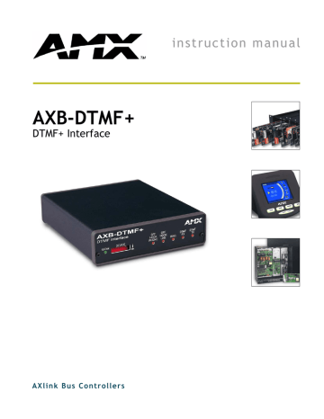 AMX DTMF+ Interface AXB-DTMF+ Instruction manual | Manualzz
