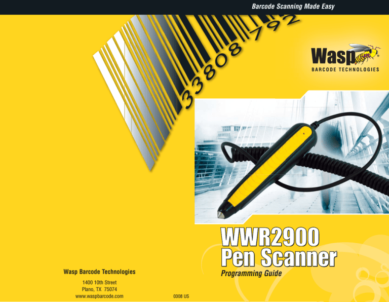 Wasp WWR2900 Specifications Wasp WWR2900 Specifications