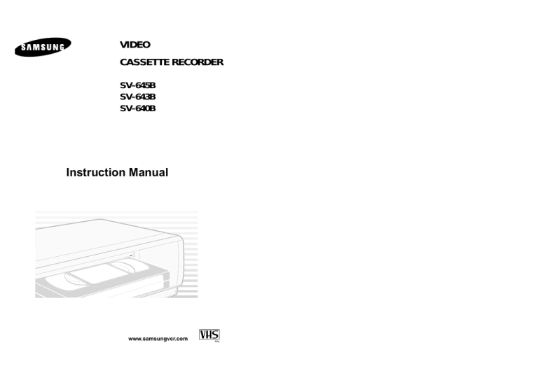 Samsung SV-640B Instruction manual Samsung SV-640B Instruction manual