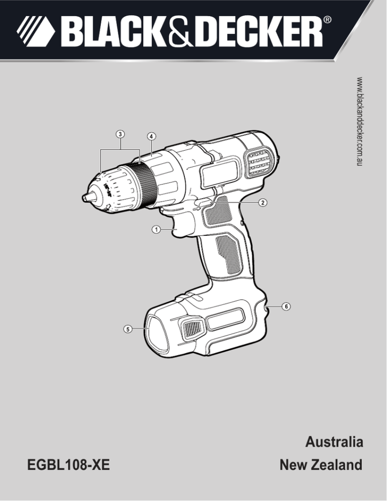 Black & Decker EGBL108-XE Instruction manual Black & Decker EGBL108-XE Instruction manual