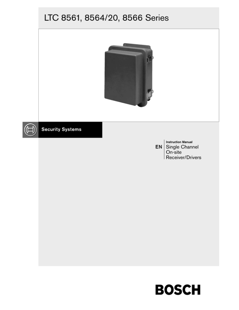 Bosch LTC 8564 Series Instruction manual Bosch LTC 8564 Series Instruction manual