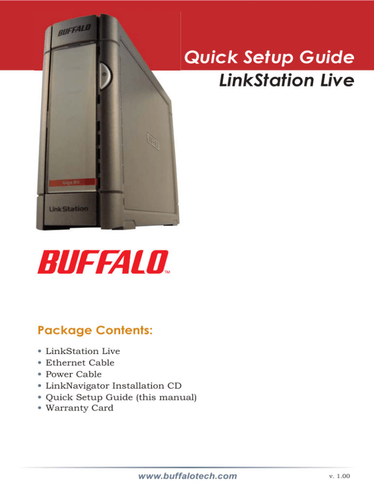Buffalo LinkStation Live Setup guide Buffalo LinkStation Live Setup guide