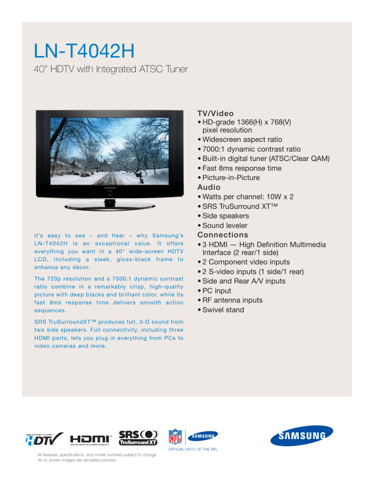 Samsung LNT4042H User manual Samsung LNT4042H User manual