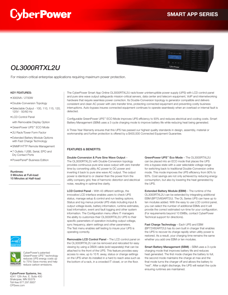 CyberPower RMCARD303 User manual CyberPower RMCARD303 User manual