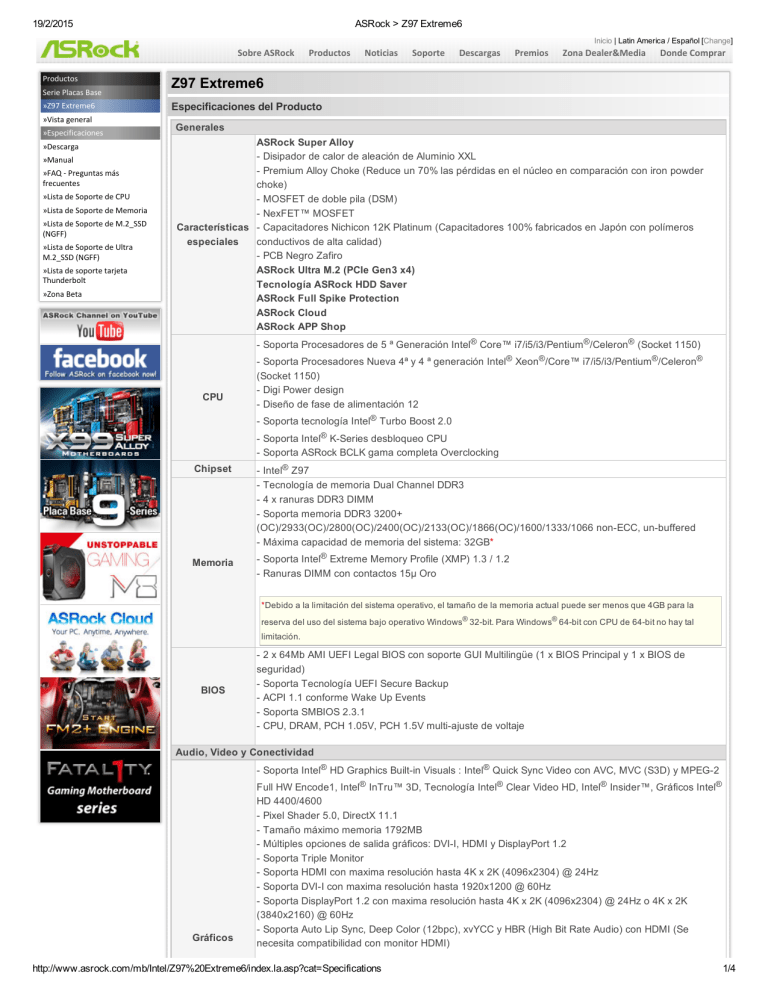 ASROCK Z97 Extreme6 User manual ASROCK Z97 Extreme6 User manual