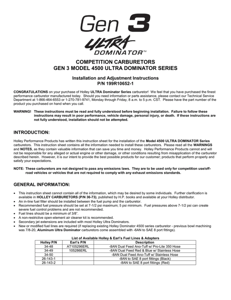 Ultra Start 4500 User manual Ultra Start 4500 User manual