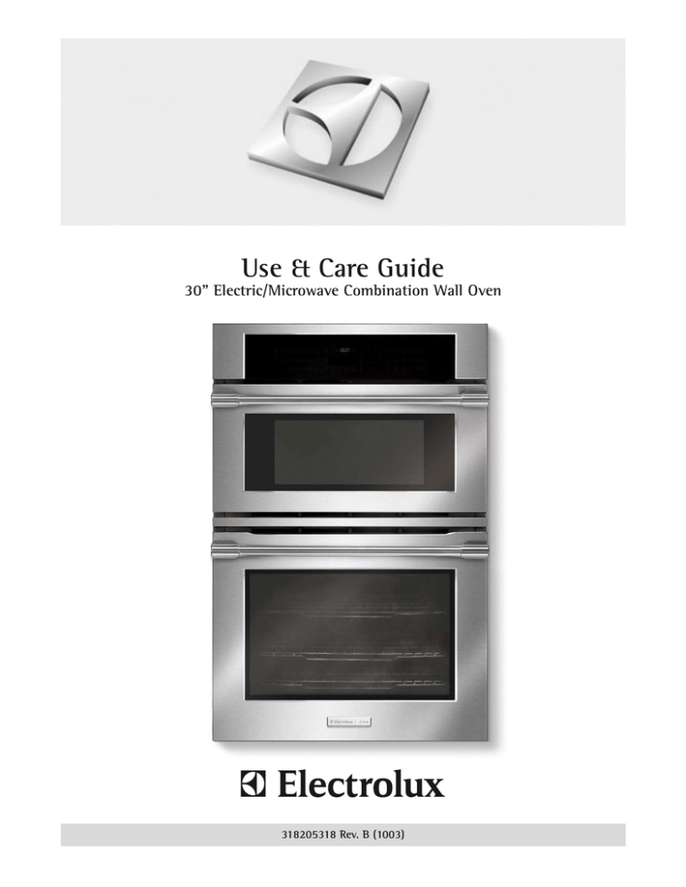 Electrolux E30MC75JPS Use & care guide Electrolux E30MC75JPS Use & care guide