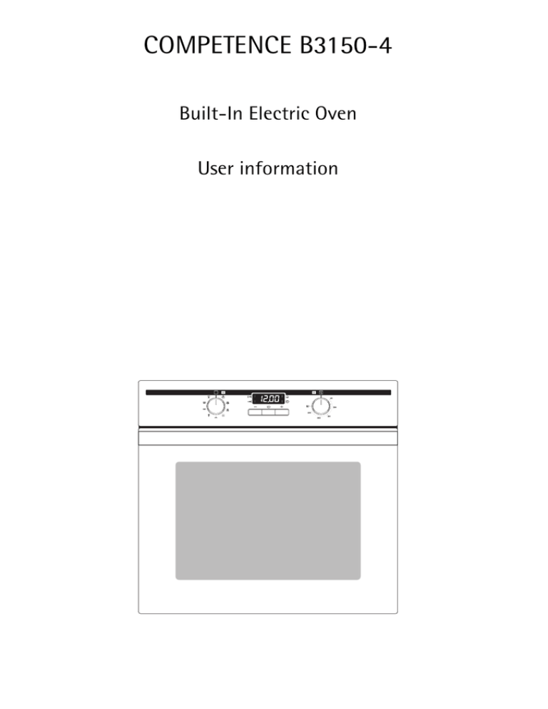 AEG COMPETENCE B3150-4 Operating instructions AEG COMPETENCE B3150-4 Operating instructions