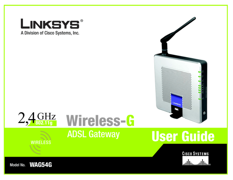 Cisco LINKSYS WAG54GS (EU) User guide Cisco LINKSYS WAG54GS (EU) User guide