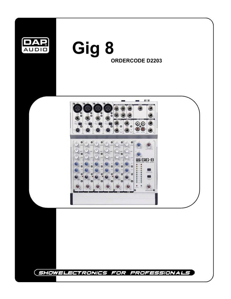 DAPAudio Gig 14 User manual DAPAudio Gig 14 User manual