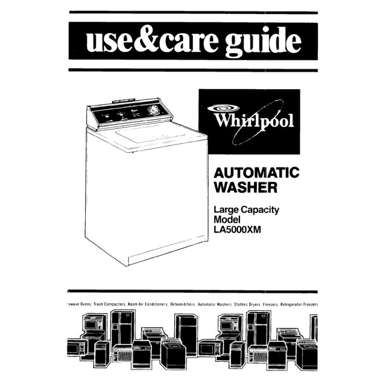 Whirlpool LA5000XM Operating instructions Whirlpool LA5000XM Operating instructions