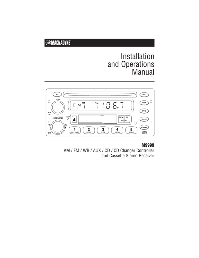 Magnadyne M9999 Operating instructions Magnadyne M9999 Operating instructions