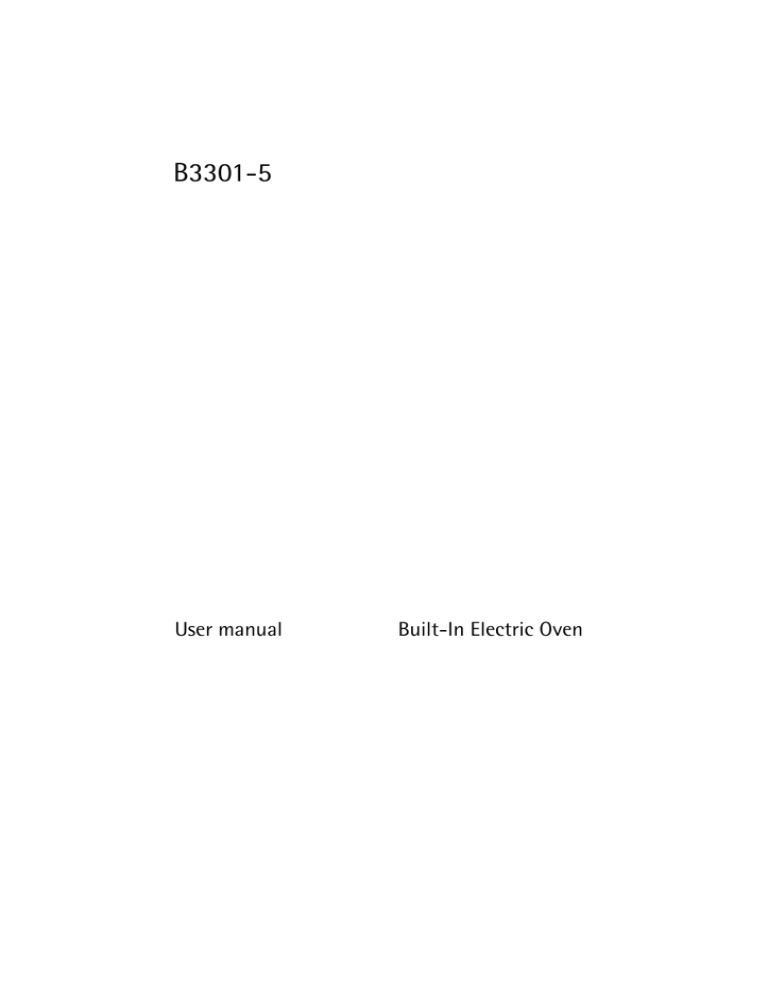 Electrolux B3301-5 User manual Electrolux B3301-5 User manual