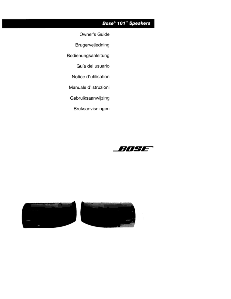 Bose 161 Technical information Bose 161 Technical information