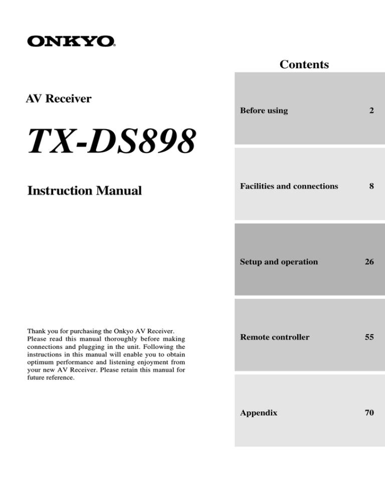 Zenith S2898A Instruction manual Zenith S2898A Instruction manual
