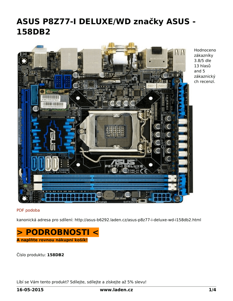 Asus P8Z77-I DELUXE/WD User manual Asus P8Z77-I DELUXE/WD User manual