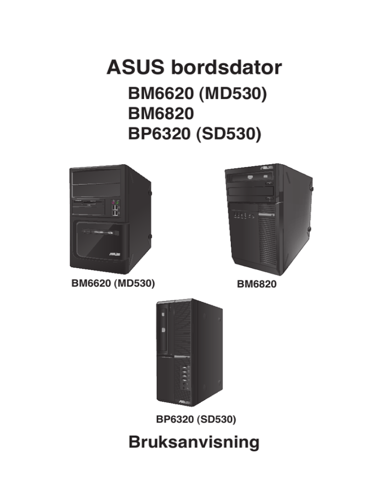 Asus BM6620 User manual Asus BM6620 User manual