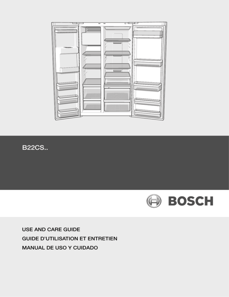Bosch B22CS30SNS Owner`s manual Bosch B22CS30SNS Owner`s manual