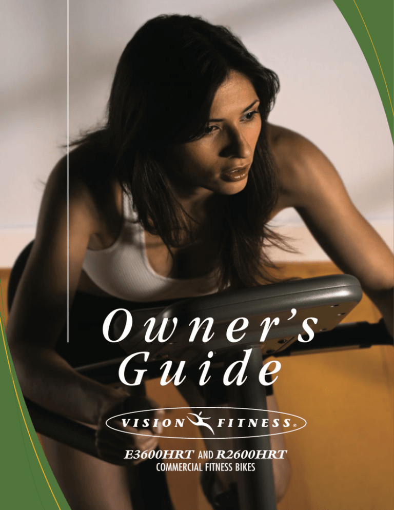 Vision Fitness R2600HRT User manual Vision Fitness R2600HRT User manual