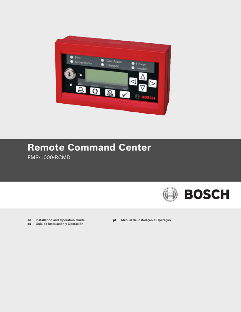 Bosch FMR-1000-RCMD Specifications Bosch FMR-1000-RCMD Specifications