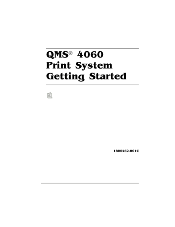 MINOLTA-QMS ImageServer User`s guide MINOLTA-QMS ImageServer User`s guide