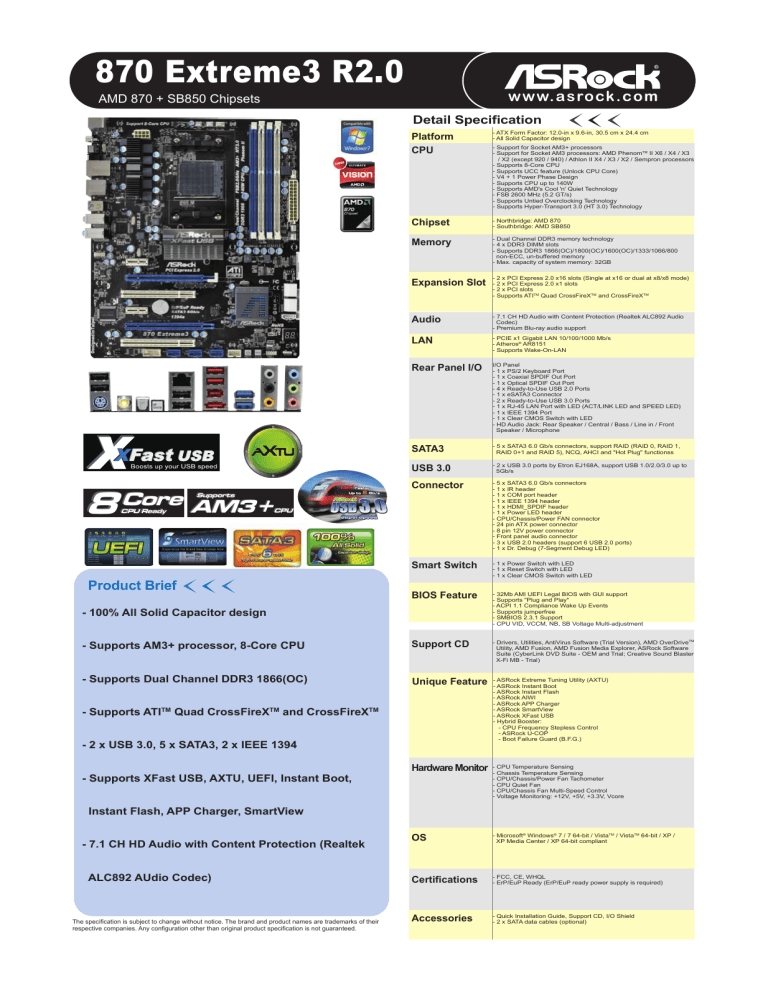 870 Extreme3 R2.0-01 870 Extreme3 R2.0-01