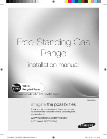 Samsung FX710BGS/XAA Installation manual Samsung FX710BGS/XAA Installation manual
